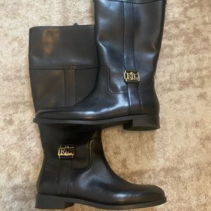 Ralph Lauren black leather boots!